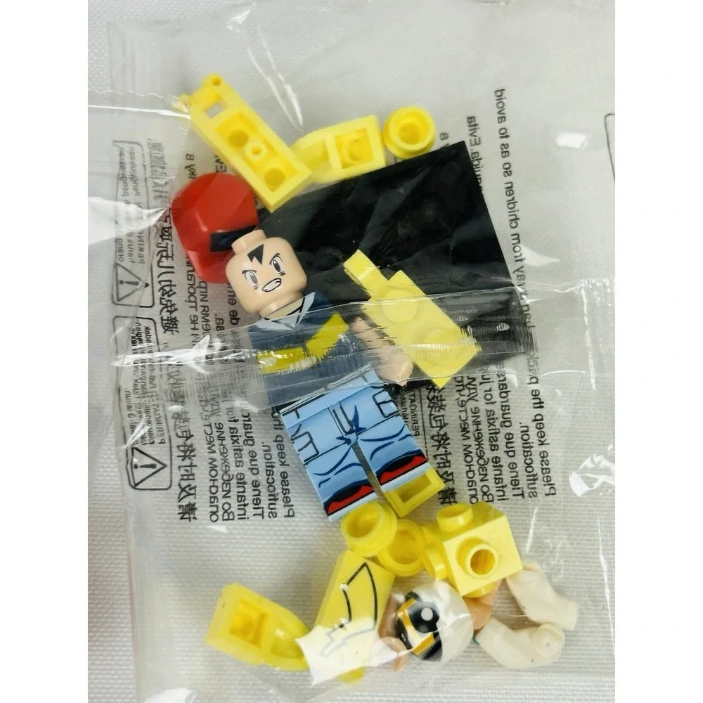 Custom PAD Printed LEGO Pokémon W/ Trainer Minifigure Lot of 8